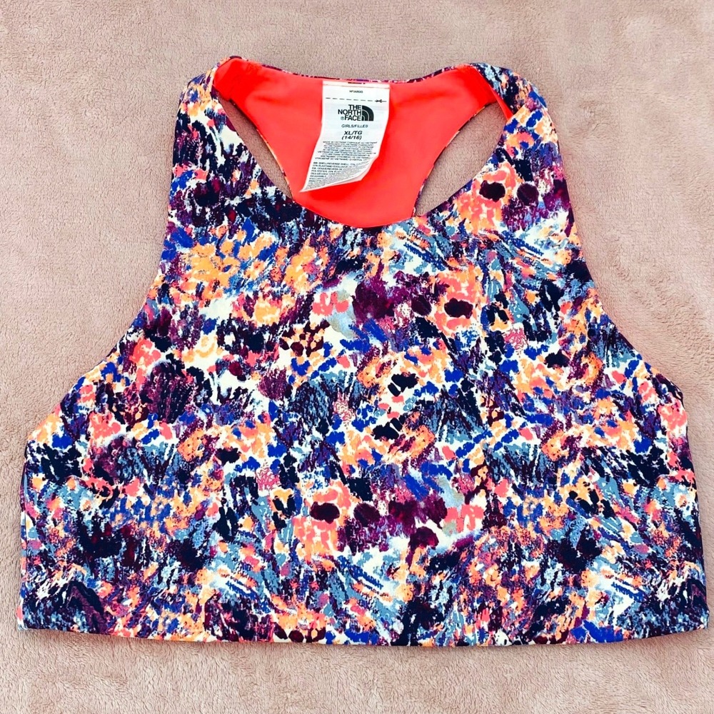 The North Face Tanklette Girls XL 14/16 Never Stop Reversible Tanklette